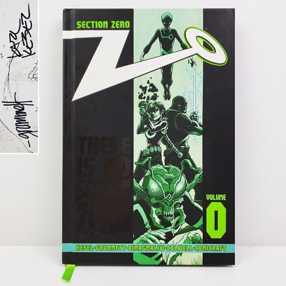 Section Zero Volume 0 Signed Book Kesel Grummett Graphic Novel Hardcover Panic - Picture 1 of 10